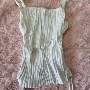 Forever 21 Cream Ribbed Camisole